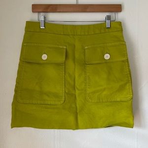 J Crew Chartreuse/Lime Skirt